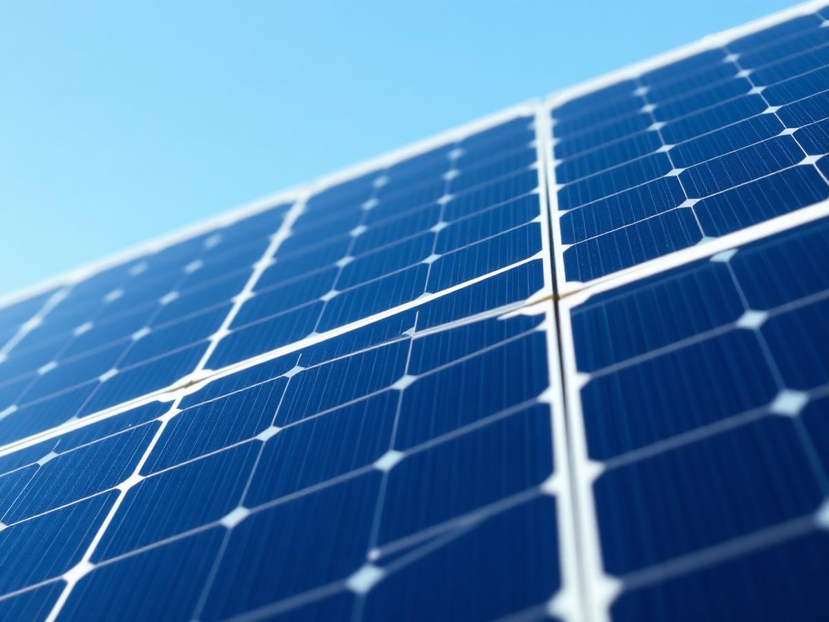 Close-up of modern solar panels